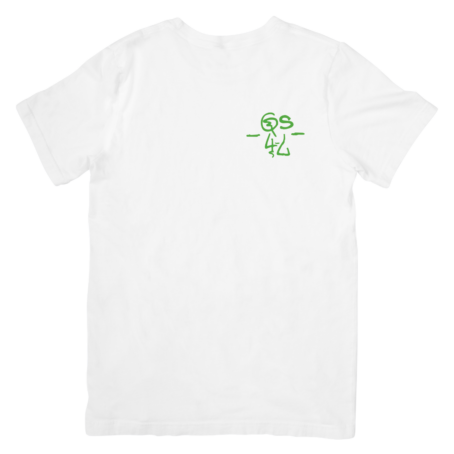 Camiseta branca escrito "Grove Street 4 Life", referência à gangue de Carl Johson, protagonista do GTA San Andreas